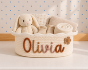 MamaRaya Personalized Cotton Rope Diaper Caddy