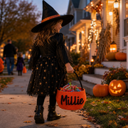 MamaRaya Personalized Halloween Trick or Treat Basket