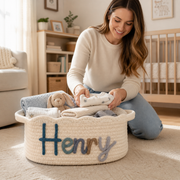 MamaRaya Personalized Cotton Rope Diaper Caddy