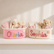 MamaRaya Personalized Cotton Rope Diaper Caddy