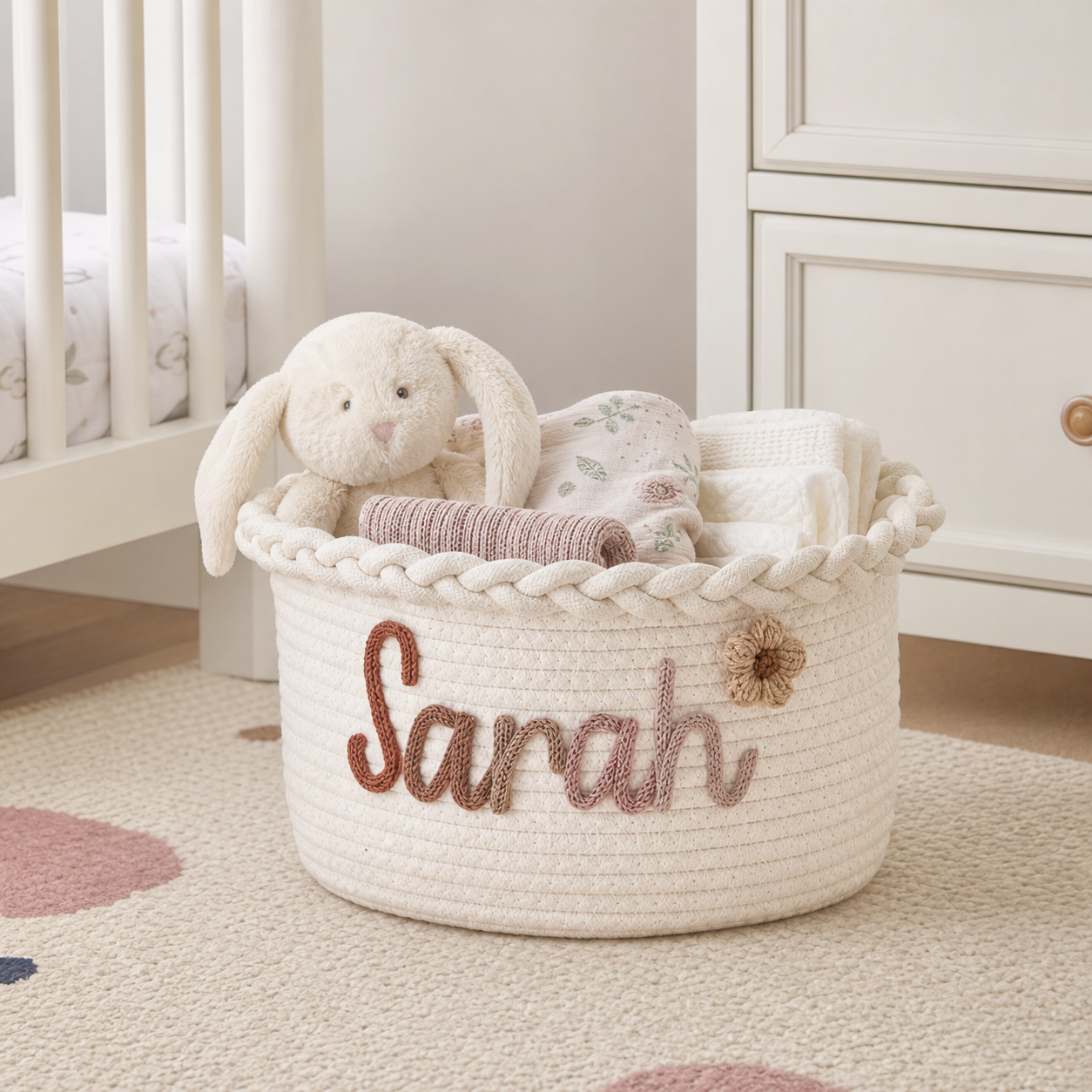 MamaRaya Personalized Baby Basket With Name