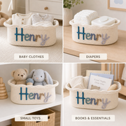 MamaRaya Personalized Cotton Rope Diaper Caddy